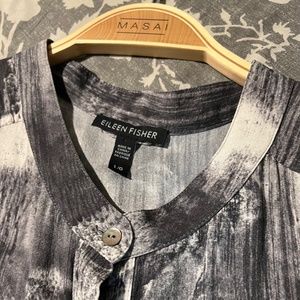 Silk Tunic Blouse by Eileen Fisher - Size Large